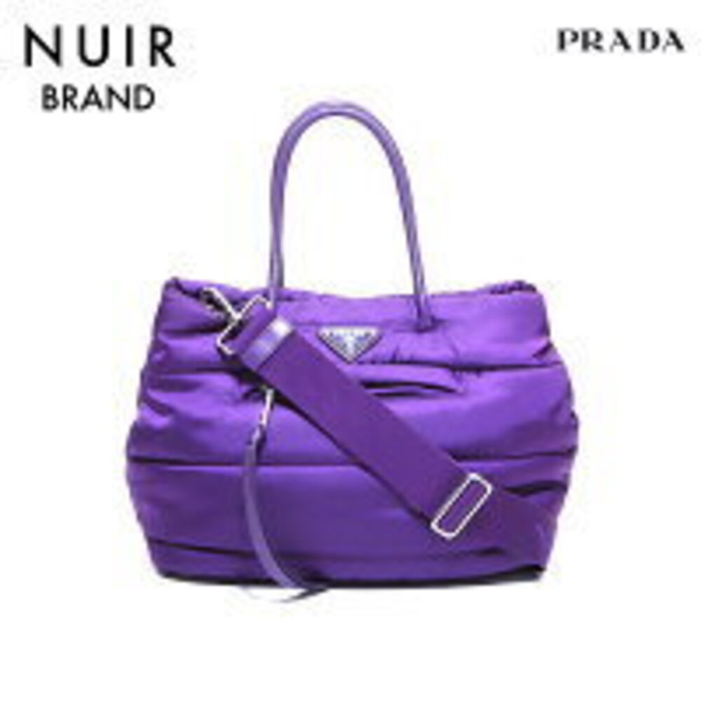 Prada Tessuto Bomber tote Shoulder bag purple